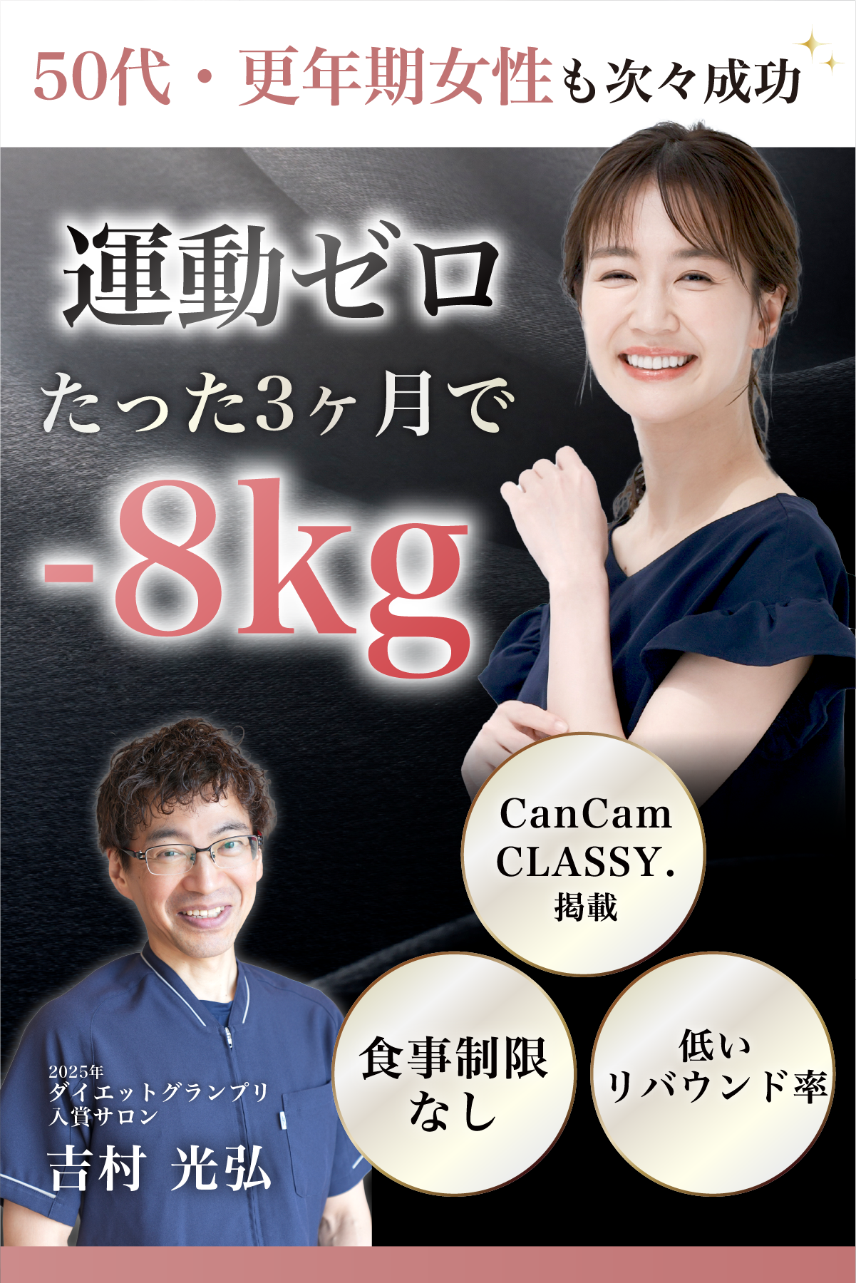 運動ゼロたった3ヶ月で-8kg